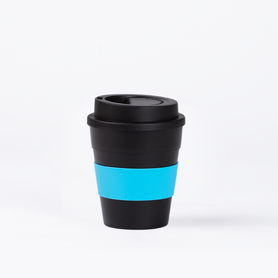 Mug Express Cup «BLACK» 356cc con banda silicona 10