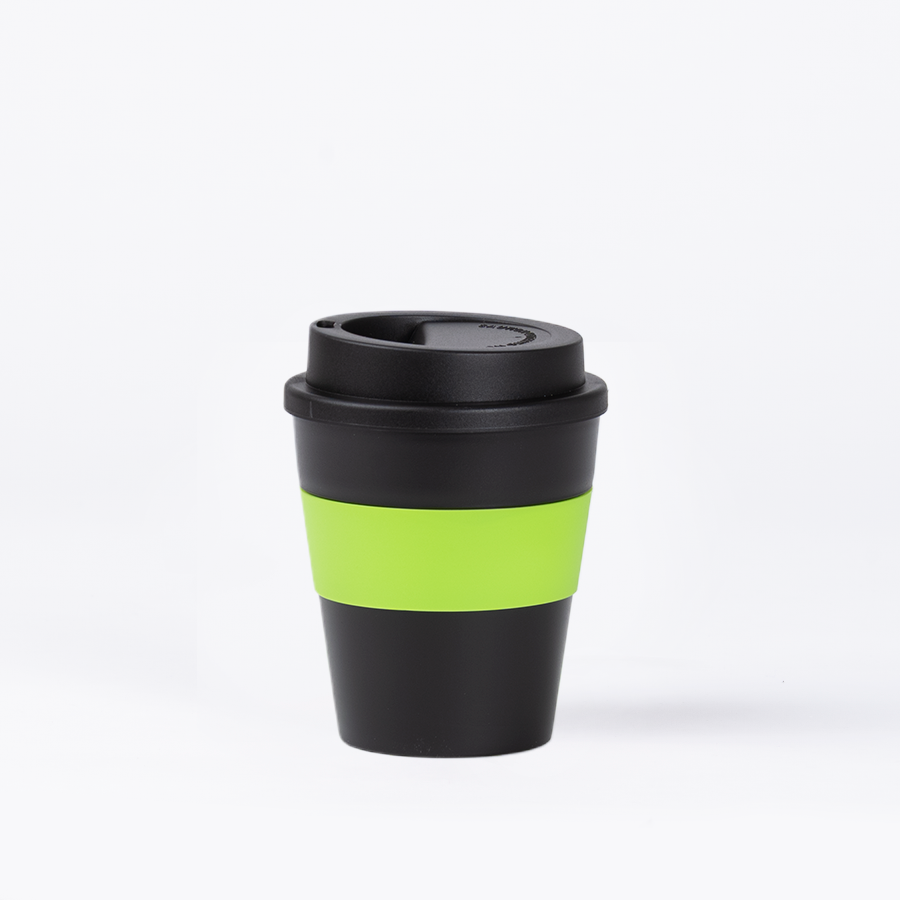 Mug Express Cup «BLACK» 356cc con banda silicona 8