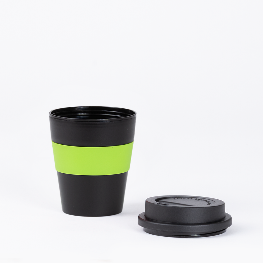 Mug Express Cup «BLACK» 356cc con banda silicona 9