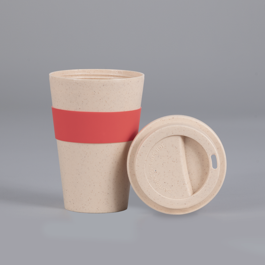 Mug Eco Cup «WHEAT STRAW» 355cc con banda silicona 6