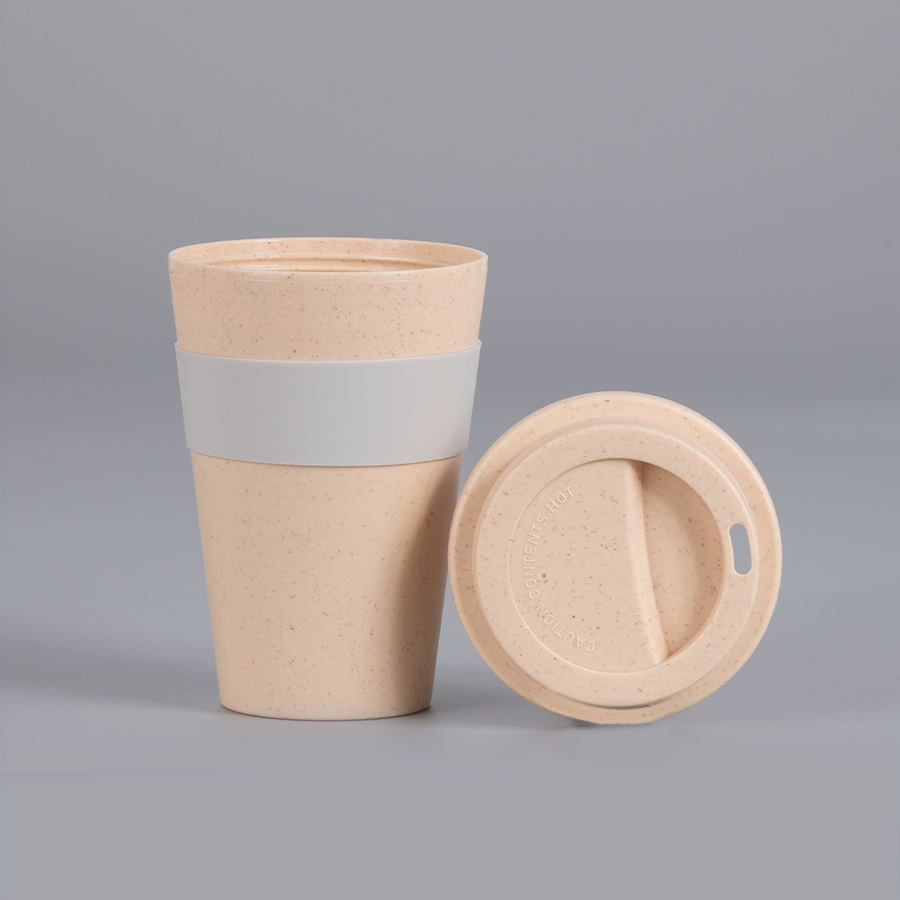 Mug Eco Cup «WHEAT STRAW» 355cc con banda silicona 8