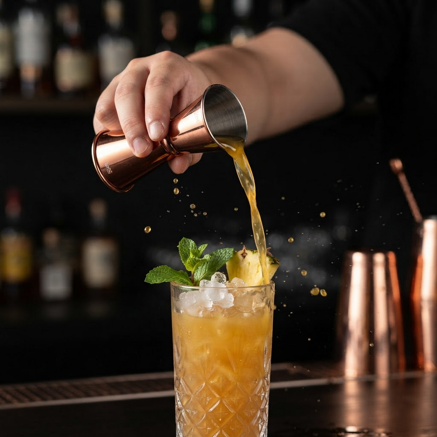 Mixer dosificador de tragos «Jigger» doble, encobrizado 25/50ml 1