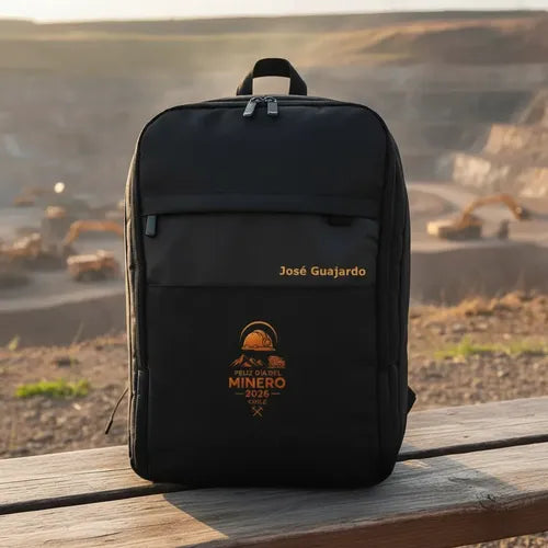 Mochila Porta Notebook 15l Dia Del Minero Personalizada