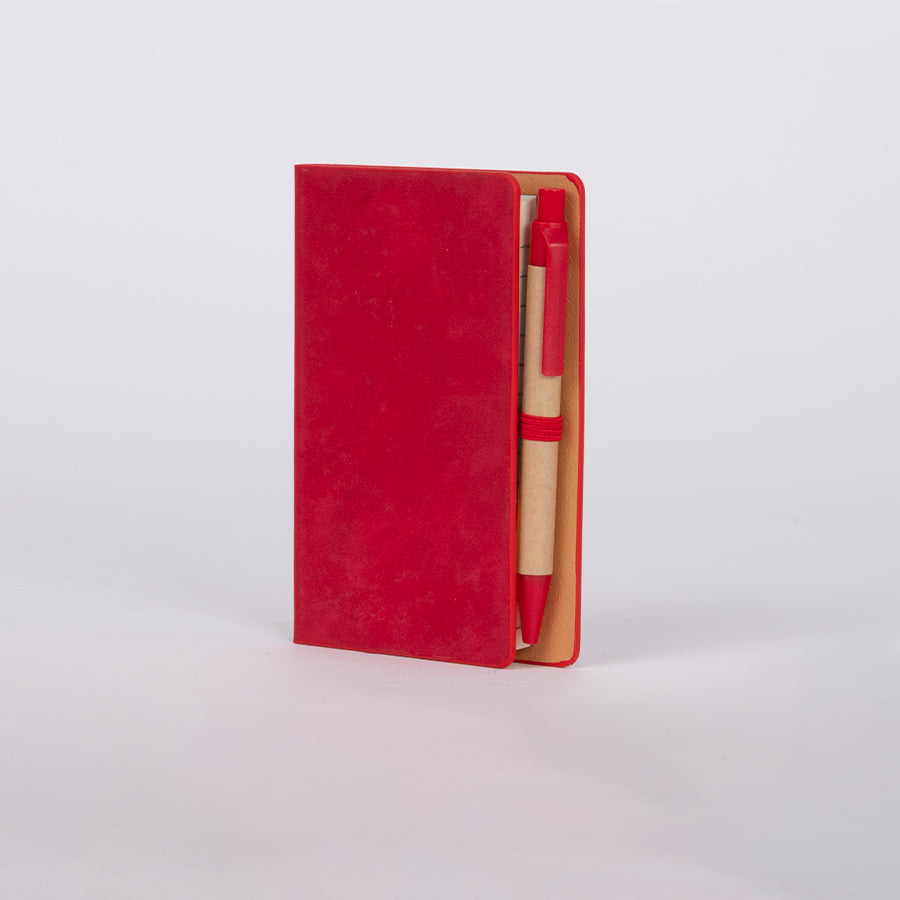 Libreta Memo Set «AURORA» de Eco-Cuero, con Bolígrafo. 11