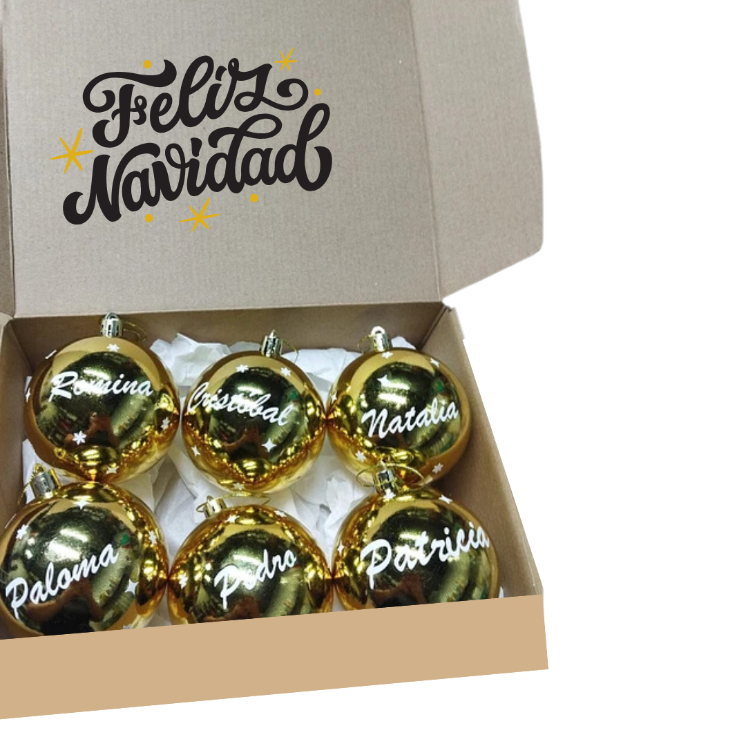 ESFERAS NAVIDEÑAS PERSONALIZADAS PARA ÁRBOL