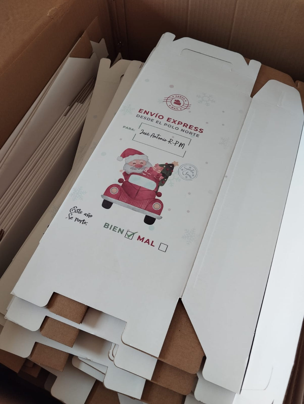 Caja autoarmable con asas, para 2 botellas de Vino