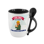 Tazón con cucharita Día del Trabajador