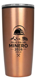 Mug Metálico Encobrizado 600cc Día Del Minero