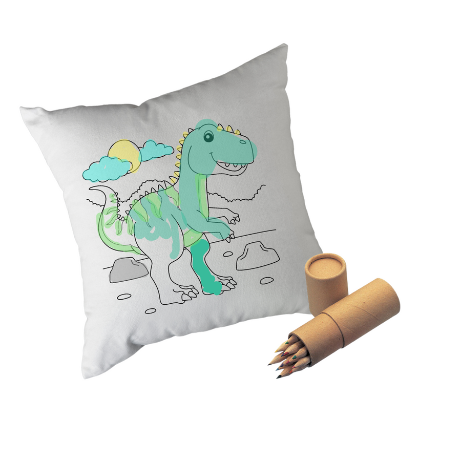 Cojín pintable personalizado + 12 lapices Acuarelables