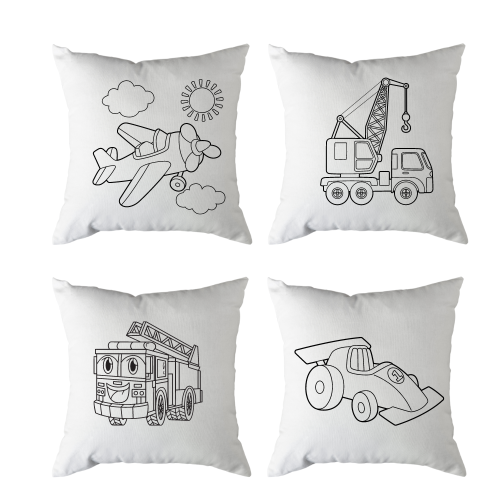 Cojín pintable personalizado + 12 lapices Acuarelables