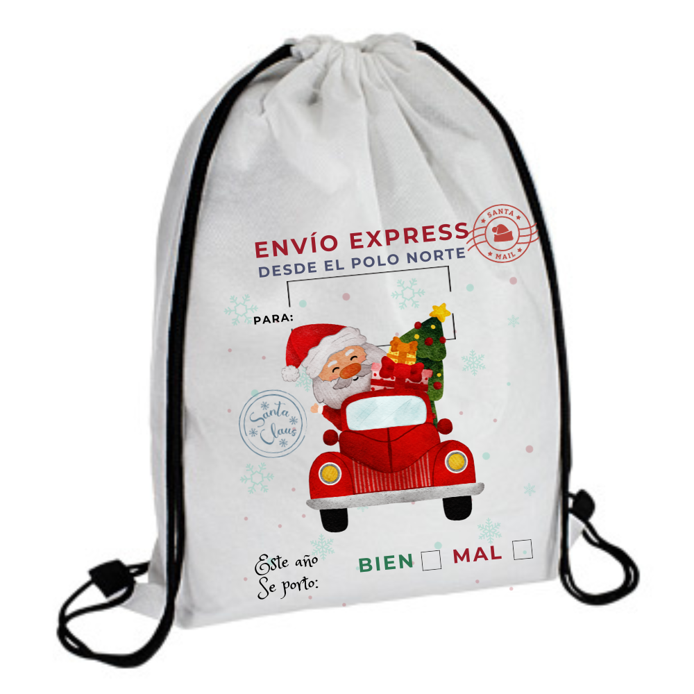 MORRAL NAVIDEÑO DE TNT PARA ENVOLVER REGALO